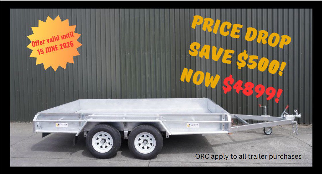 Tandem Axle 12ft x 6ft Braked Trailer – The Big Kahuna | Lucca Trailers