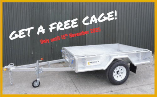 7 x 5 Joy Trailer with a free cage from Lucca Trailers