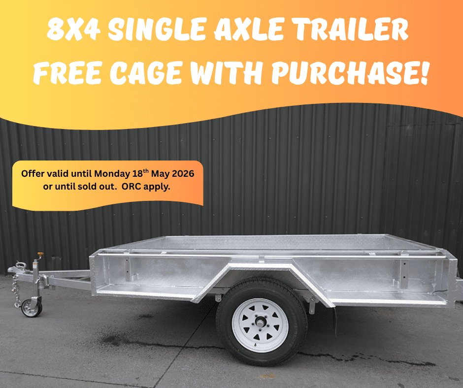 Single 8ft by 4ft Tipping Trailer | Lucca Trailers