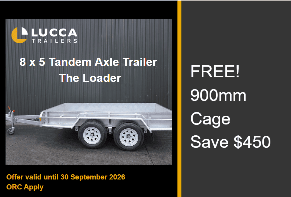 Tandem Axle 8ft x 5ft Braked Trailer – The Loader | Lucca Trailers