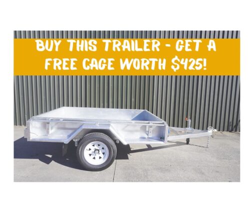 7 x 5 Single Axle Trailer with a free cage